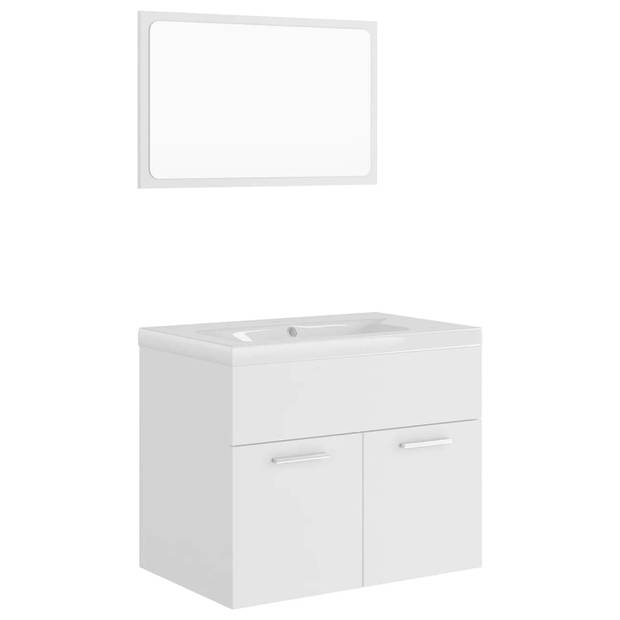 The Living Store Badkamermeubelset - 60 x 38.5 x 46 cm - wit spaanplaat