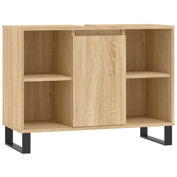 The Living Store Badkamermeubelset - Sonoma Eiken - 190 cm hoog - 100 cm laag - 80 x 33 x 60 cm - Duurzaam materiaal