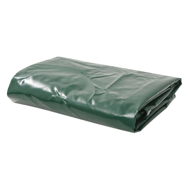 The Living Store Dekzeil Groen 3.5 x 5 m - 650 g/m² - PVC-coating