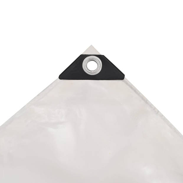 The Living Store Dekzeil Pro - 6x8m - Canvas met PVC-coating - Wit