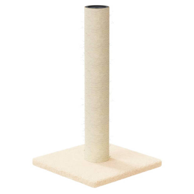 The Living Store Krabpaal Klassiek - 22 x 22 x 45 cm - Pluche en Sisal