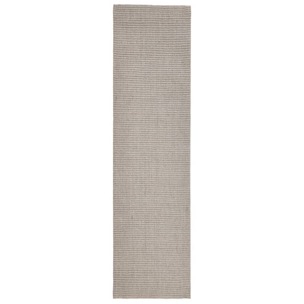 The Living Store Sisal Mat - 66 x 250 cm - Zand - 100% sisal - Anti-slip onderkant