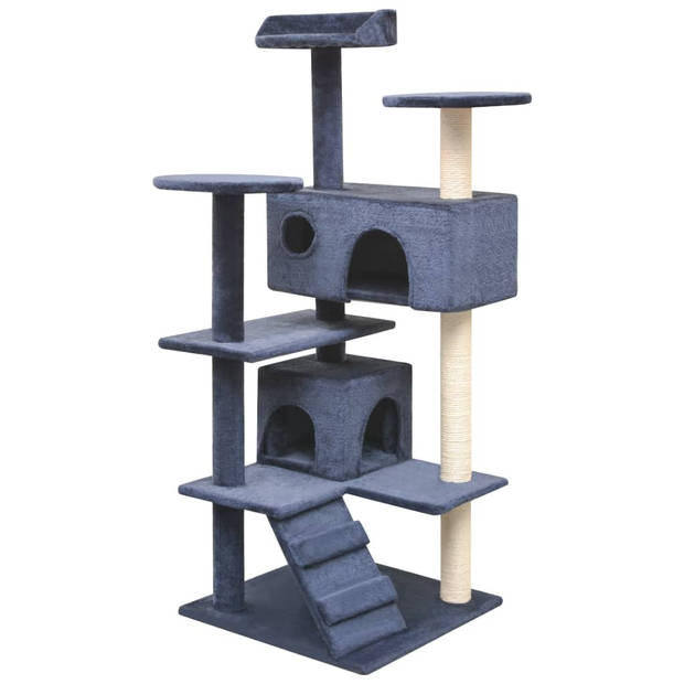 The Living Store Kattenboom - Massief frame - Zacht pluche - Sisal krabpalen - Speelcentrum - 67x67x125 cm