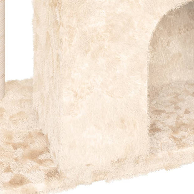 The Living Store Kattenboom - Comfortabel pluche - Duurzaam sisal - 66 x 40 x 51 cm