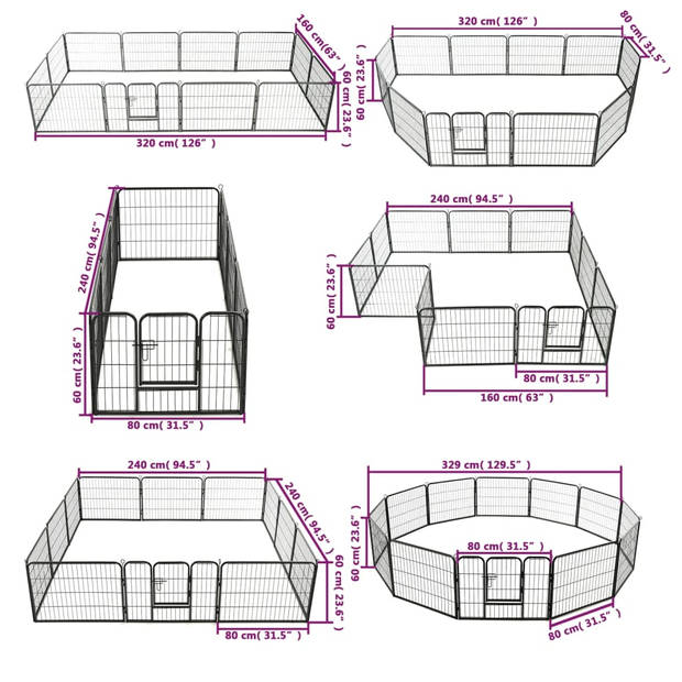 The Living Store Speelren 80x60 cm - Scharnierdeur - Gepoedercoat Staal