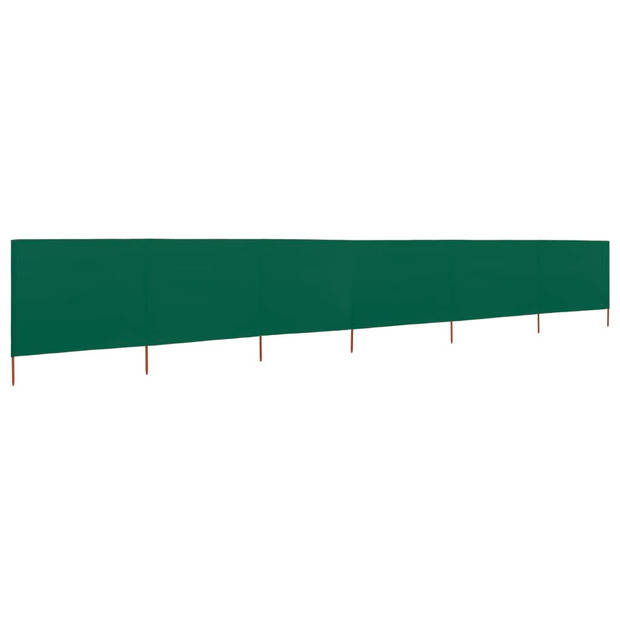 The Living Store Inklapbaar Windscherm - 800 x 120 cm - Groen - Nonwoven en Hout