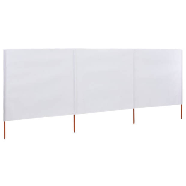 The Living Store Inklapbaar Windscherm - 400 x 80 cm - Nonwoven Stof en Hout