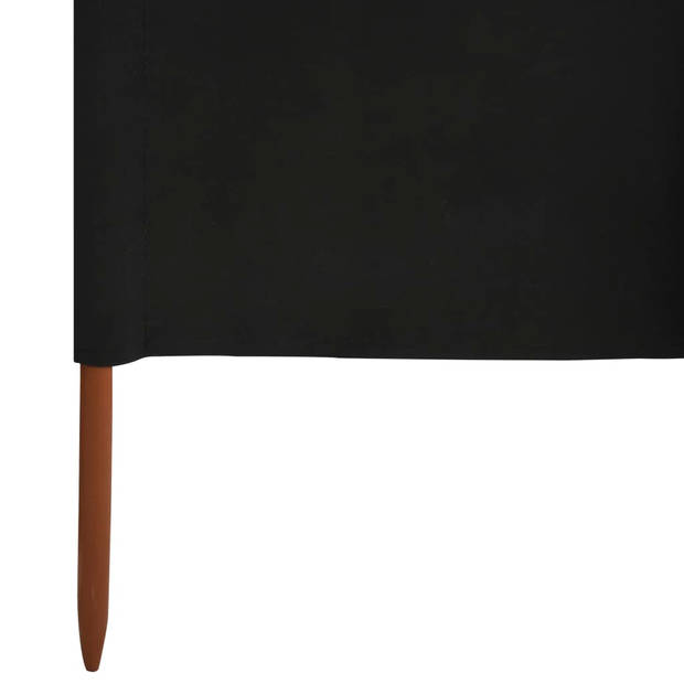 vidaXL Windscherm 6-panelen 800x80 cm stof zwart
