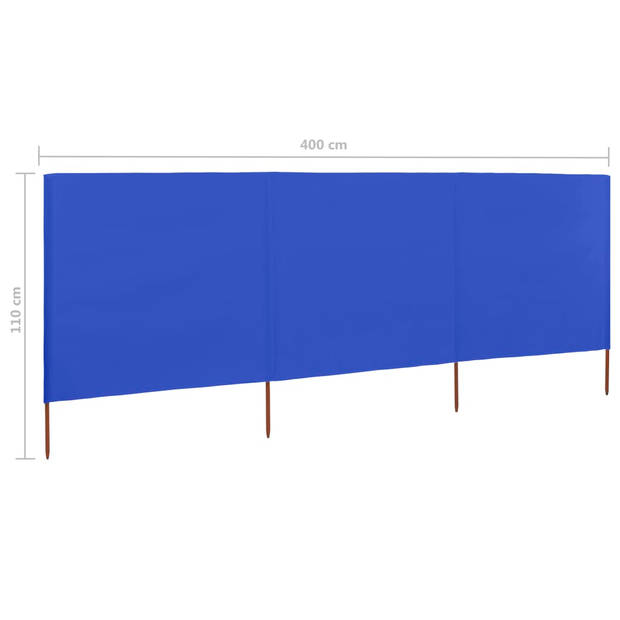 The Living Store Inklapbaar Windscherm - 400 x 80 cm - Nonwoven stof