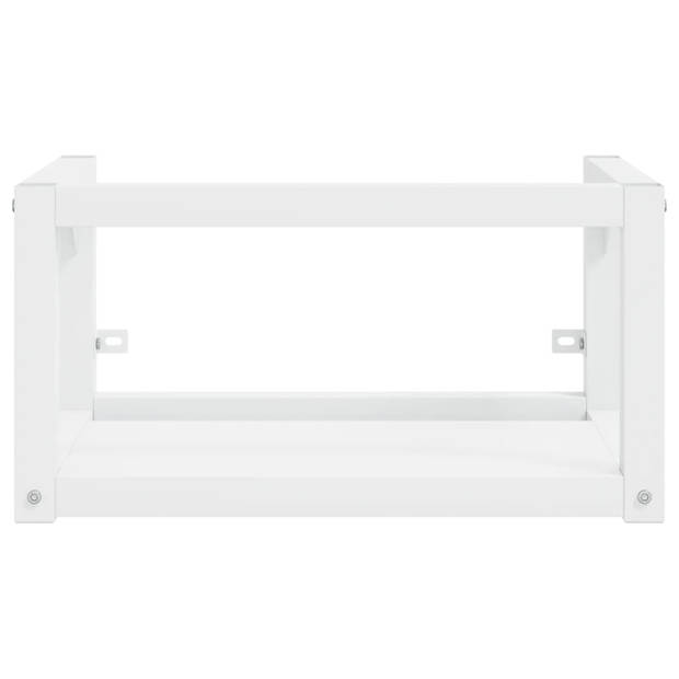 The Living Store Wastafelframe wandgemonteerd 59x38x31 cm ijzer wit - Badkamerkast