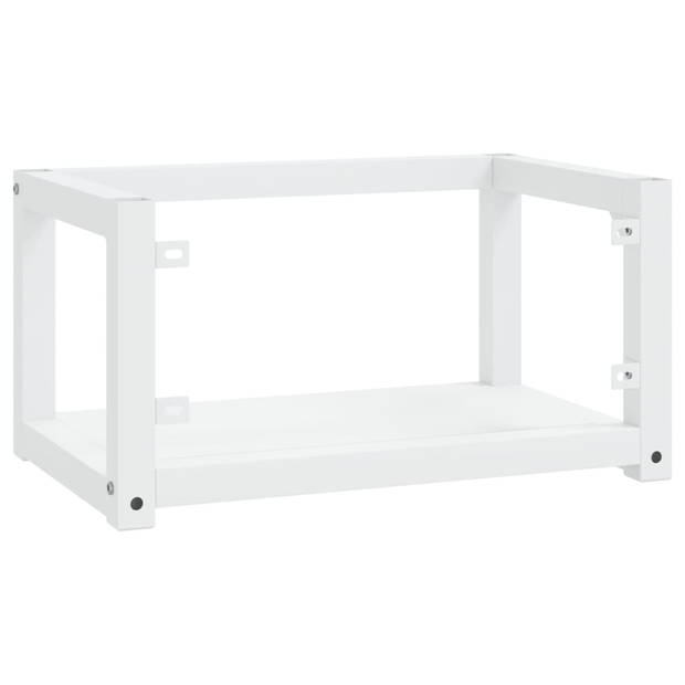 The Living Store Wastafelframe wandgemonteerd 59x38x31 cm ijzer wit - Badkamerkast