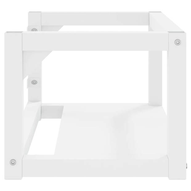 The Living Store Wastafelframe wandgemonteerd 59x38x31 cm ijzer wit - Badkamerkast