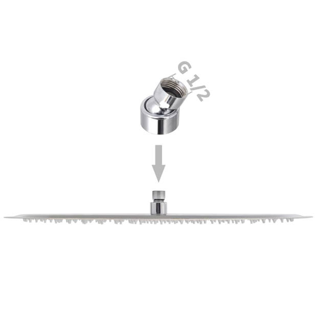 The Living Store Douchekop Anti-kalksproeiers - 50 cm - Rond - 288 sproeigaten