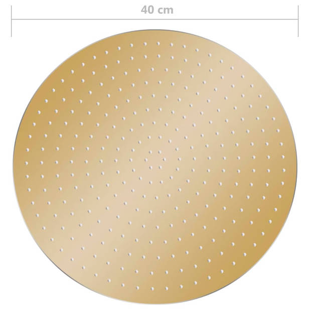 The Living Store Douchekop Rond - 40 cm Goud - Anti-kalksproeiers - 234 sproeigaten