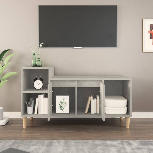 The Living Store TV-Kast ? - Klassiek ? Meubel - 100x35x55 cm ? Betongrijs