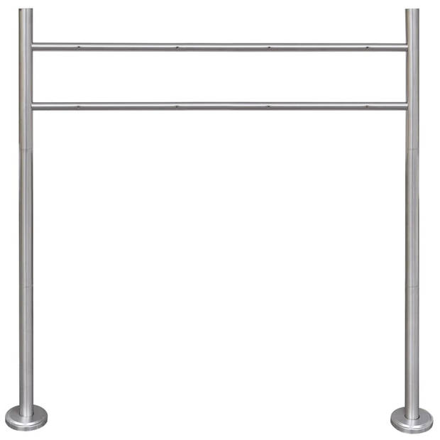 The Living Store Brievenbusstandaard - RVS - 120 x 100 cm - Weersbestendig