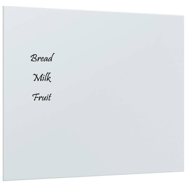 The Living Store Magneetbord - 60 x 50 cm - Droog-uitwisbaar - Gehard Glas - Wit