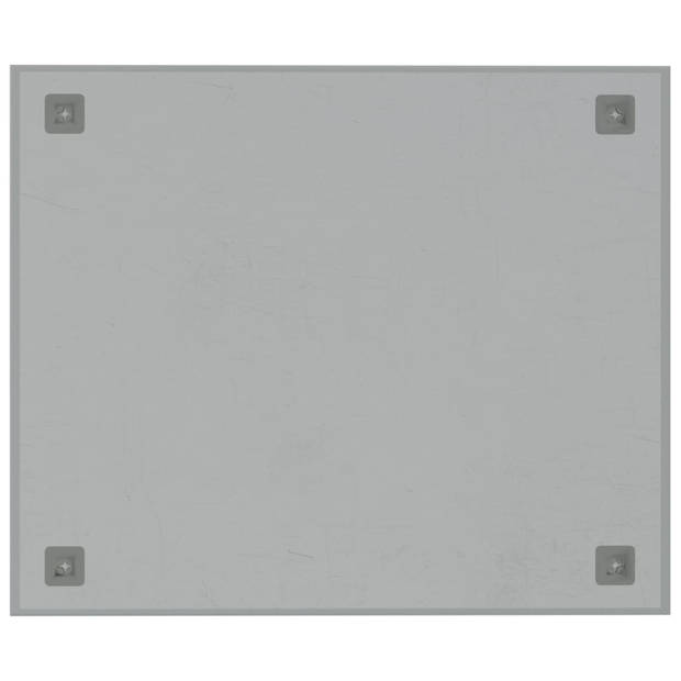 vidaXL Magneetbord voor aan de wand 60x50 cm gehard glas wit