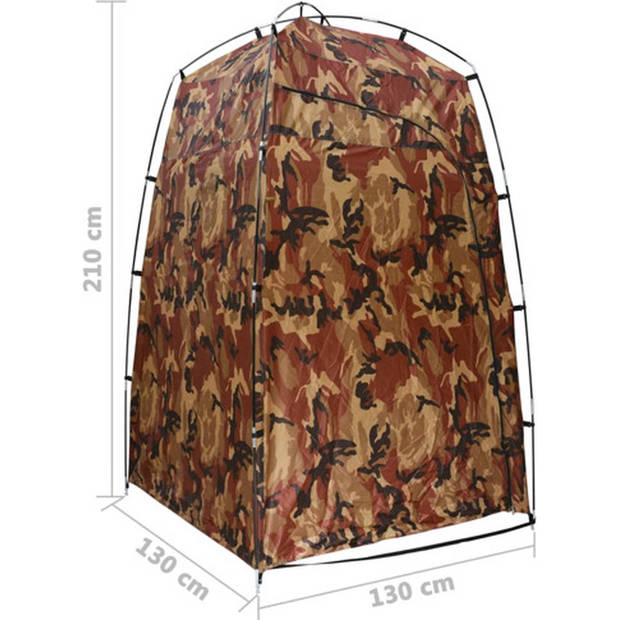 The Living Store Douchetent Glasvezel - 130 x 130 x 210 cm - Camouflage - PA