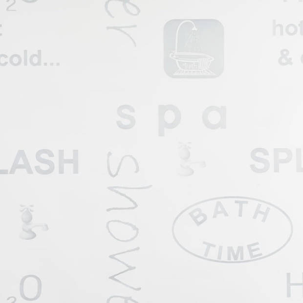 The Living Store Shower Screen - Splash Design - 80 x 240 cm - Water Resistant