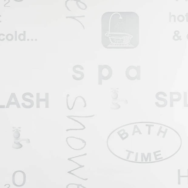 The Living Store Shower Screen - Splash Design - 80 x 240 cm - Water Resistant