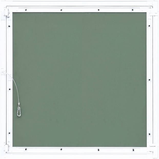 The Living Store Inspectieluik Groene Gipsplaat - Groot For - 500 x 500 mm - Veersloten - Aluminium Frame