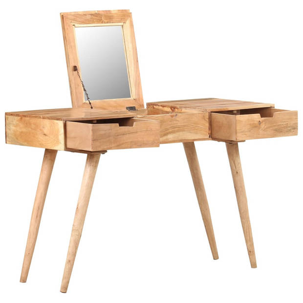 The Living Store Houten Opmaaktafel - Massief Acaciahout - 112 x 45 x 76 cm