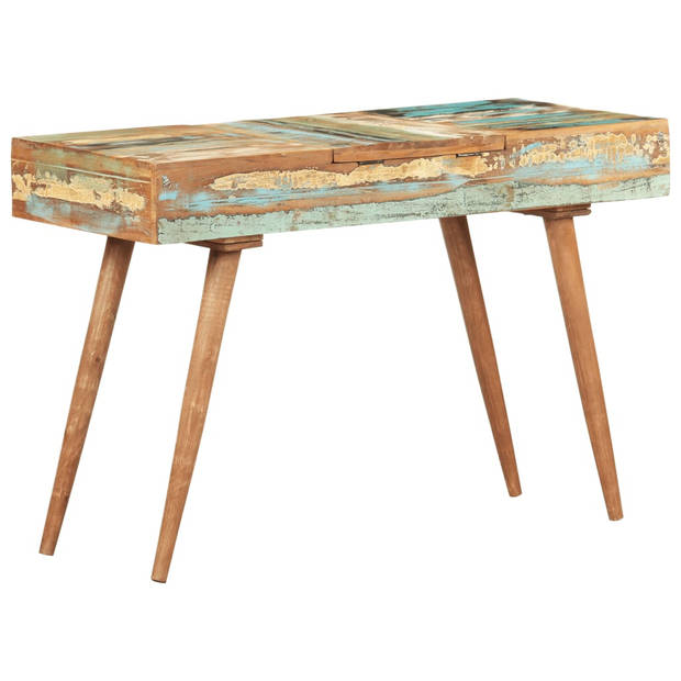 The Living Store Opmaaktafel Gerecycled Hout - 112 x 45 x 76 cm - Met Spiegel en Lades