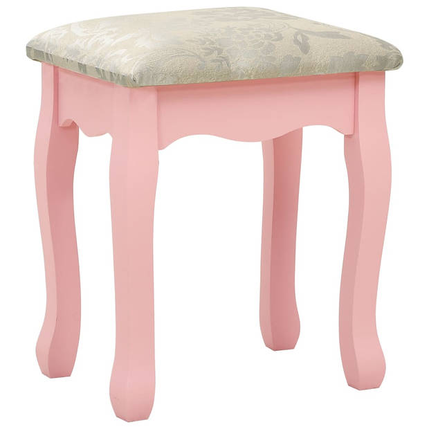 The Living Store Opmaaktafelset - Paulowniahout - 75 x 69 x 140 cm - Roze