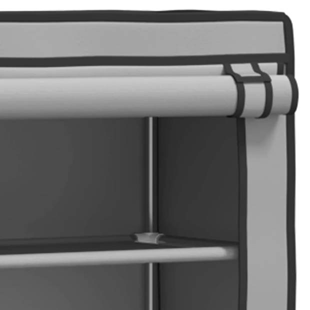 The Living Store Opbergrek voor boven wasmachine - Grijs - 71 x 29.5 x 170.5 cm - Sterke structuur