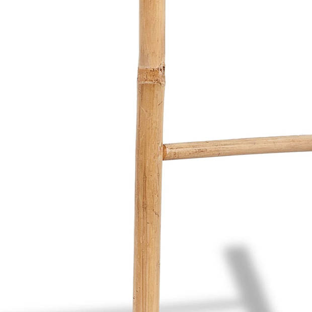 The Living Store Handdoekenladder s Bamboe - 50 x 190 cm - 6 sporten