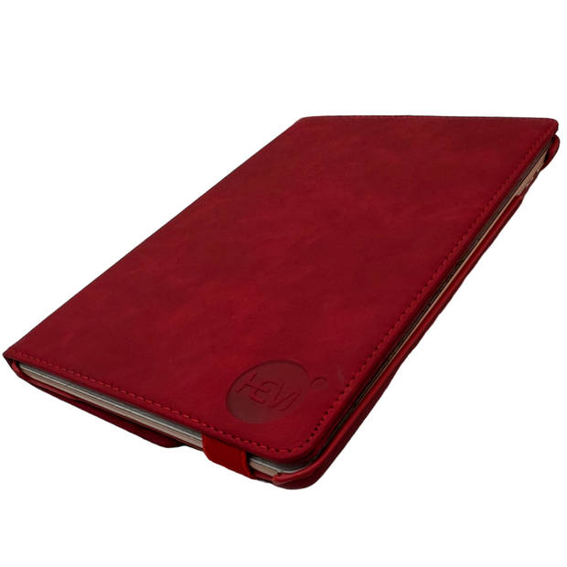 HEM Silky Red iPad hoes voor iPad (2019 / 2020 / 2021) - 10.2 inch Draaibare Autowake Cover - Met Stylus Pen