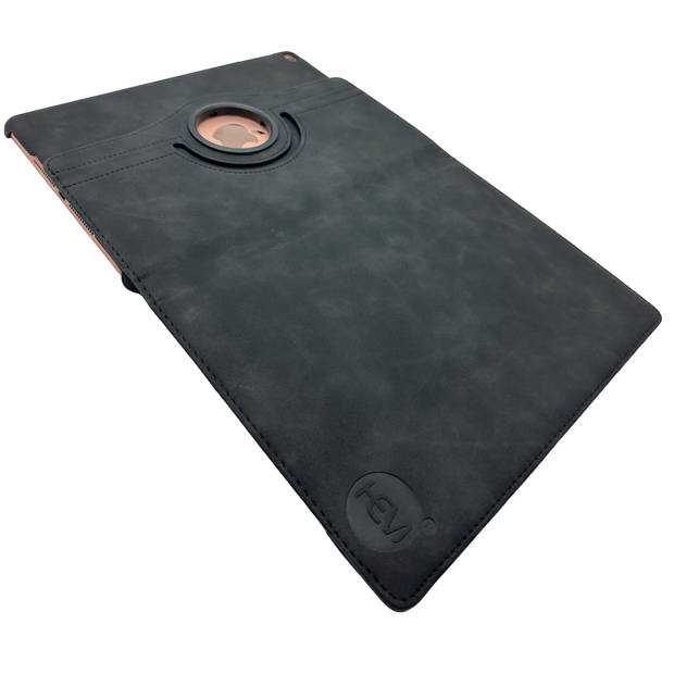 HEM Silky Black iPad hoes voor iPad (2019 / 2020 / 2021) - 10.2 inch Draaibare Autowake Cover - Met Stylus Pen