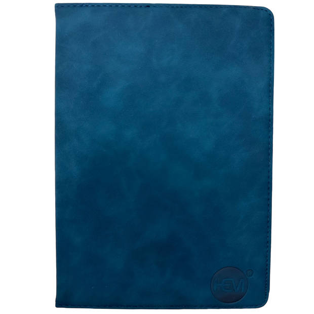 HEM Silky Dark Blue iPad hoes voor iPad 2017/2018 - iPad Air/Air 2 - 9.7 inch Draaibare Autowake Cover - Met Stylus Pen