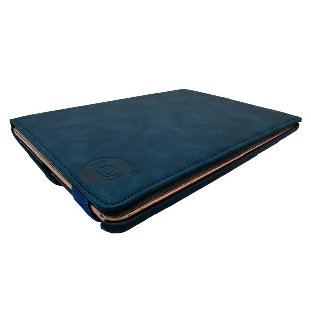 HEM Silky Dark Blue iPad hoes voor iPad (2019 / 2020 / 2021) - 10.2 inch Draaibare Autowake Cover - Met Stylus Pen