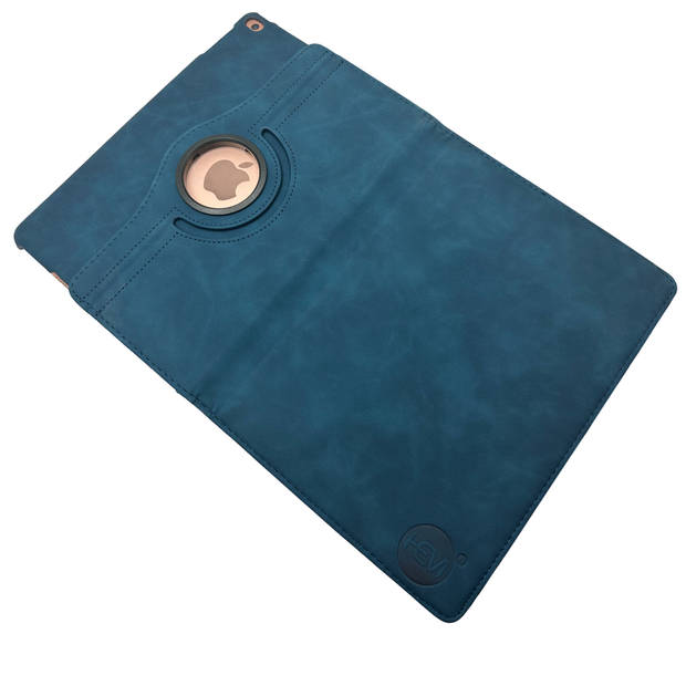 HEM Silky Dark Blue iPad hoes voor iPad 2017/2018 - iPad Air/Air 2 - 9.7 inch Draaibare Autowake Cover - Met Stylus Pen