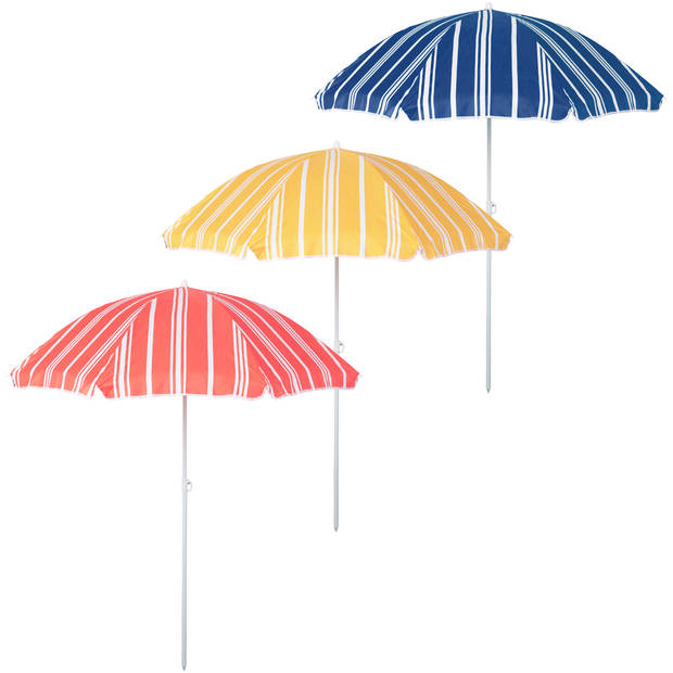 Strandparasol dia UPF 30+ - 180cm - 3 assorti