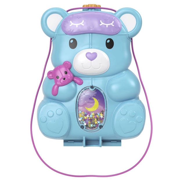Mattel Polly Pocket Compact Slaapfeestje Teddybeer Speelset