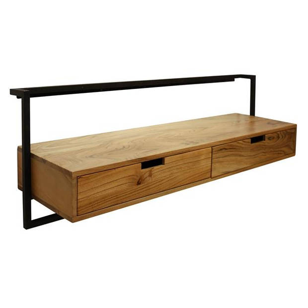 Hoyz - TV-meubel Air Solid - 120cm - Bruin en Zwart - Hout