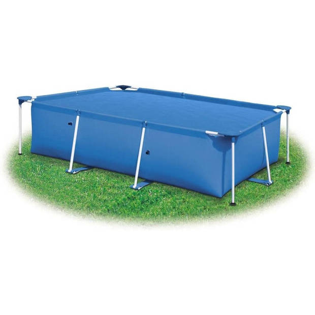 The Living Store Solar Zwembadzeil 732 x 366 cm - Dik PE folie met luchtkamers - Blauw