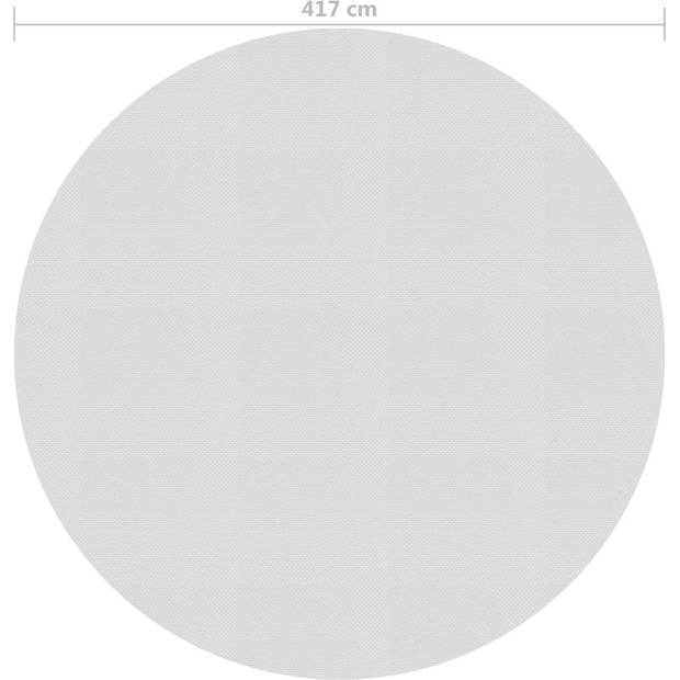The Living Store Solar Zwembadfolie - PE-Folie - 417 cm diameter - Grijs