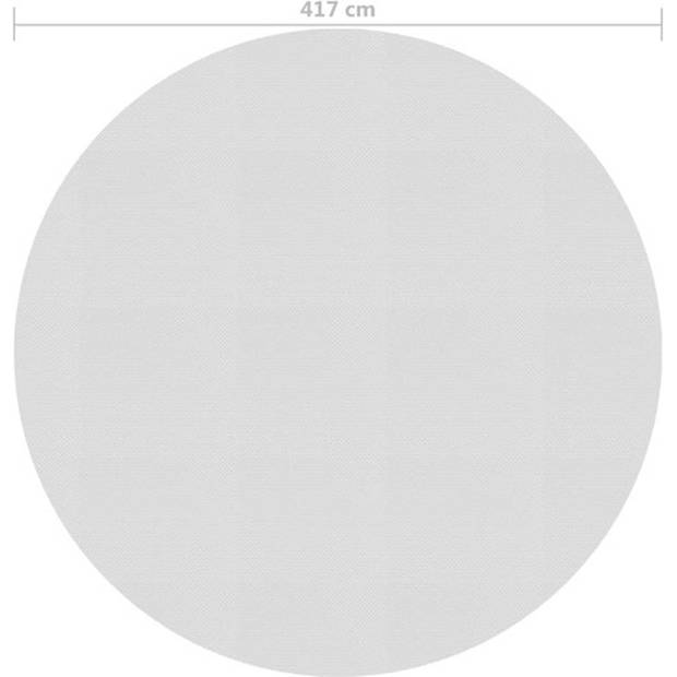 The Living Store Solar Zwembadfolie - PE-Folie - 417 cm diameter - Grijs