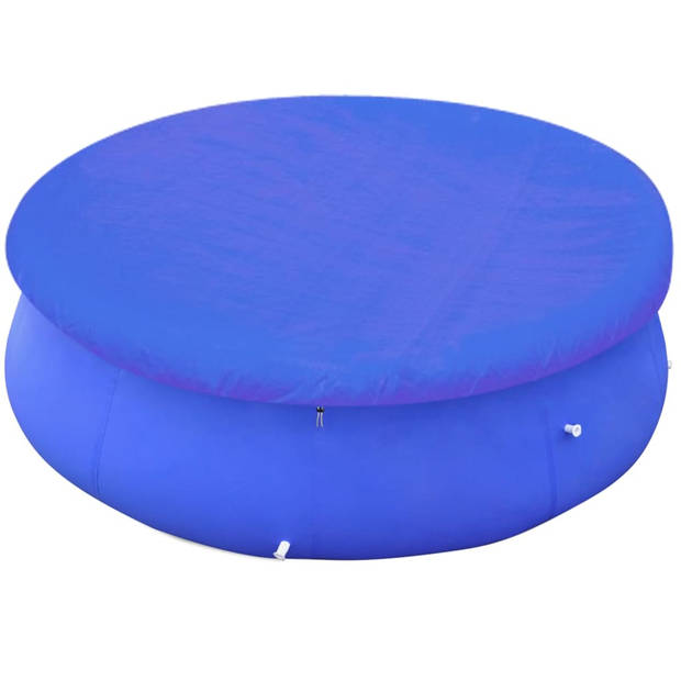 The Living Store Zwembadhoes - donkerblauw - polyethyleen - 480 cm diameter - 90 g/m² - geschikt voor ronde zwembaden