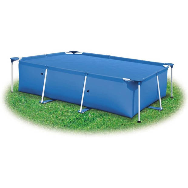 The Living Store Solarzwembadhoes - PE met luchtkamers - 488 x 244 cm - blauw