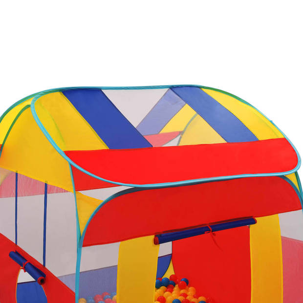 The Living Store Speeltent Ballen - Meerkleurig - 123x120x126 cm - Polyester en staal