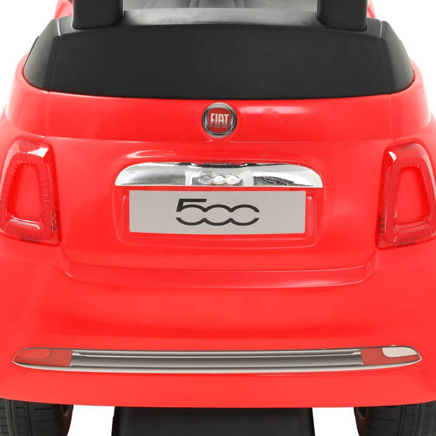 The Living Store Fiat 500 Loopauto - Rood - Kunststof - 60 x 28 x 38 cm - 25 kg draagvermogen