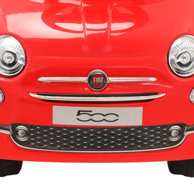 The Living Store Fiat 500 Loopauto - Rood - Kunststof - 60 x 28 x 38 cm - 25 kg draagvermogen