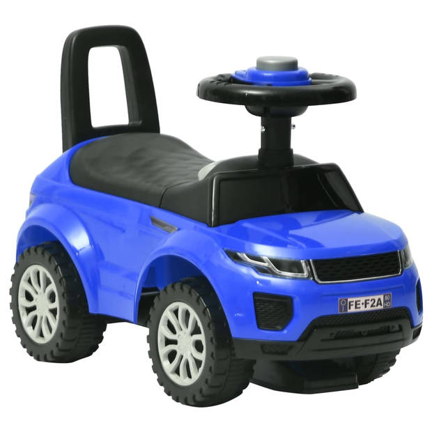 The Living Store Loopauto Panda - Loopwagen - Blauw - 62x28x41 cm - 27 kg