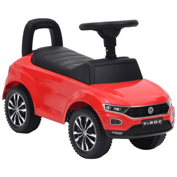 The Living Store Loopauto Volkswagen - Officieel goedgekeurd - Kunststof - 66.5 x 28 x 42.5 cm - Rood