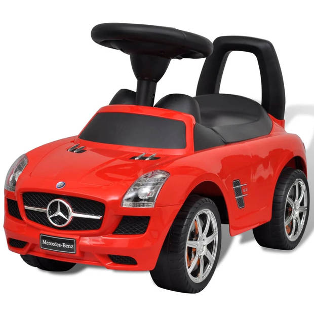 The Living Store Loopauto Mercedes-Benz Rood - Loopauto - Kunststof - 66.2 x 28.7 x 38.4 cm - Geschikt vanaf 2 jaar